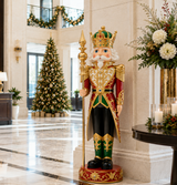 8 FT Red, Green & Gold Nutcracker