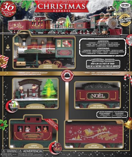36 PC Christmas Express Battery Operated Train