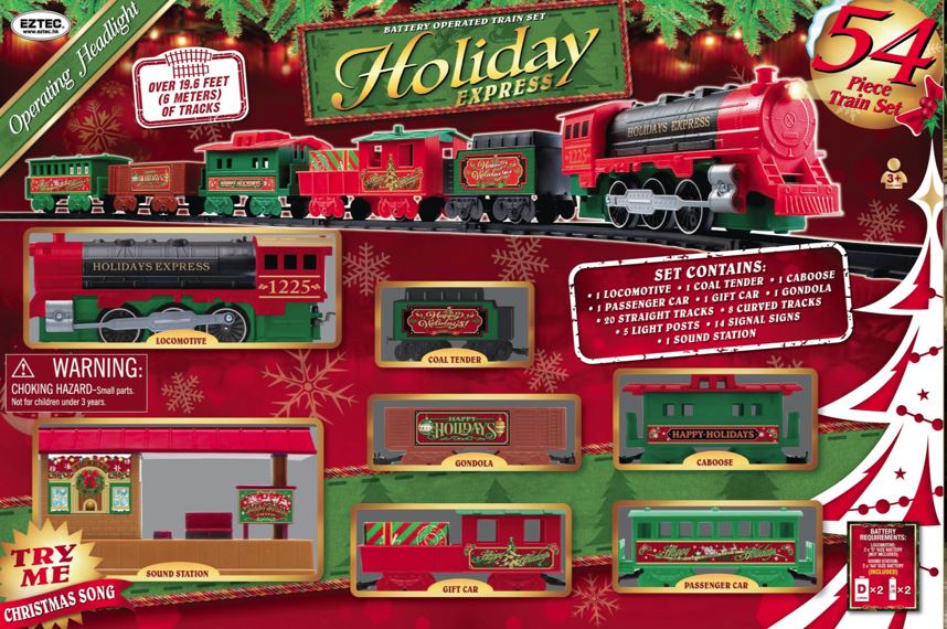 54 PC Holiday Express Battery Operated Train