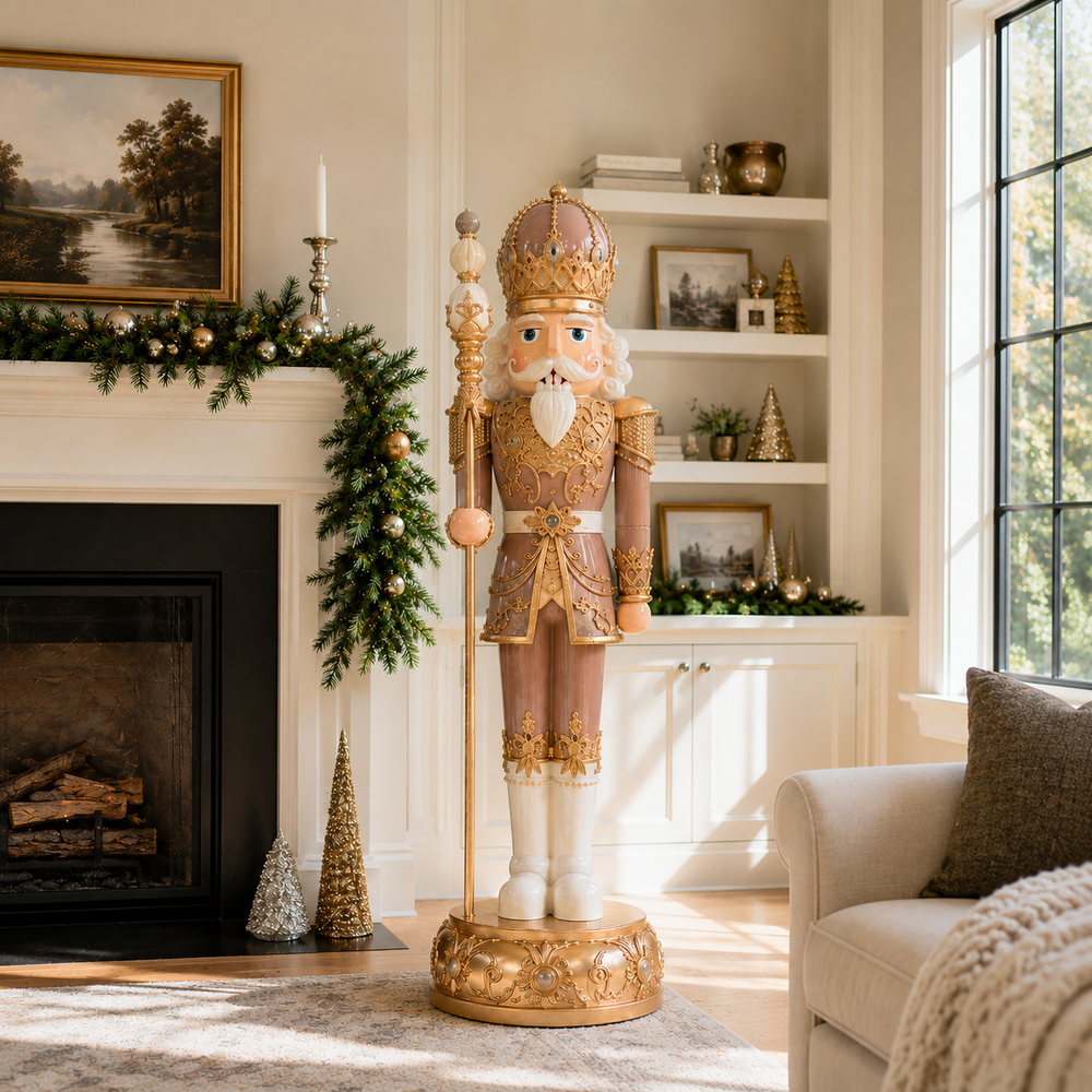 6 FT Gold & Tan Nutcracker