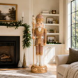 6 FT Gold & Tan Nutcracker