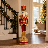 6 FT Metallic Red & Gold Nutcracker