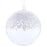 8" Snowed Glass Ball Ornament