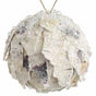 5" Ivory Beaded Birch Ball Ornament