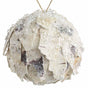 5" Ivory Beaded Birch Ball Ornament