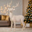 5 FT Ivory Beige Standing Reindeer