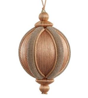 4" Coral Copper Yarn Ball Ornament