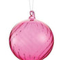 4" Pink Glass Ball Ornament