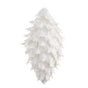 11" White Holly Leaf Finial Ornament