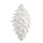 11" White Holly Leaf Finial Ornament
