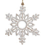 10" White Snowflake Ornament