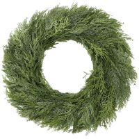 30" Deluxe Mixed Cedar Glitter Wreath