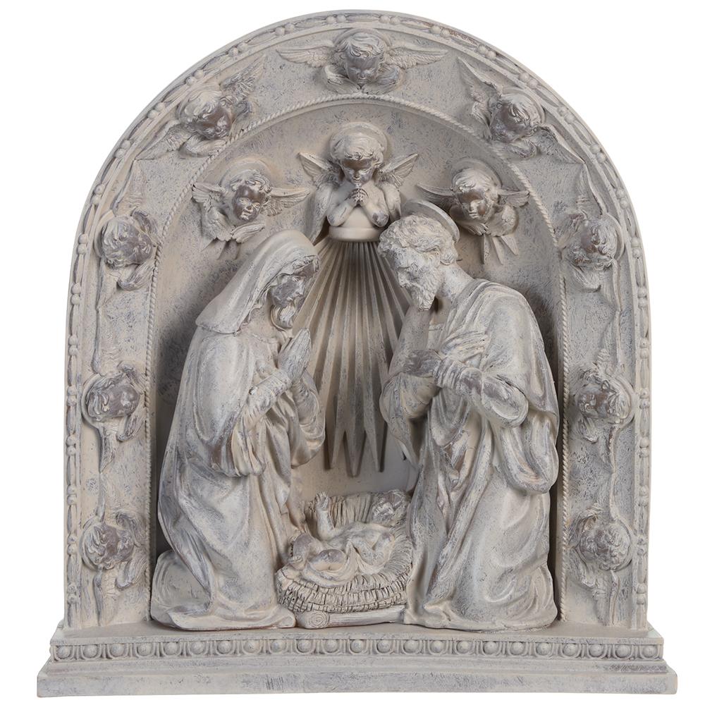 18" Beige Stone Antique Nativity