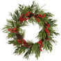 30" Red Berry & Pinecone Wreath