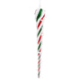 20" Green Red White Swirl Icicle Ornament
