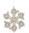 5" Gold Pearl Glitter Snowflake Ornament