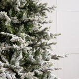 9.5 FT Snow Norway Pine Pre Lit Warm White LED Lights