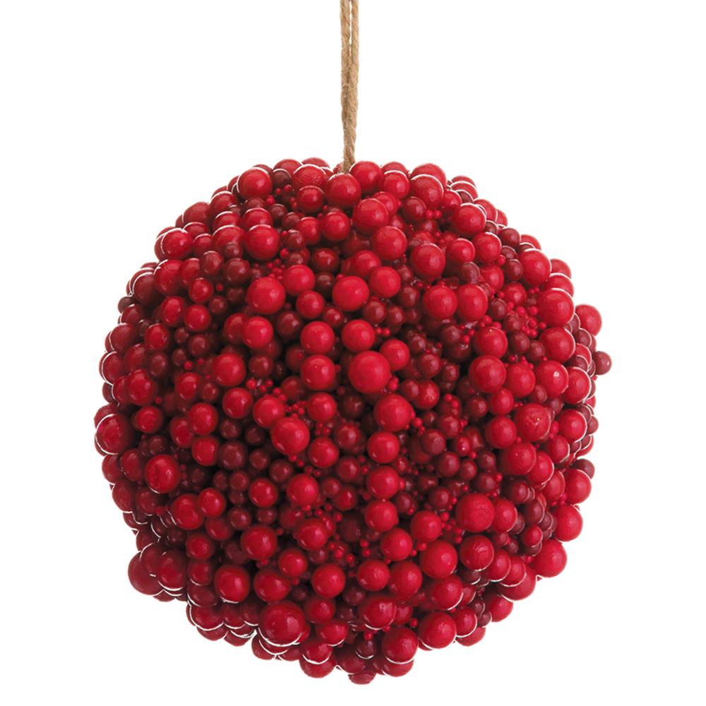4.5" Red Berry Ball Ornament