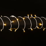 50 LED Warm White Concave String 5 MM Lights With White Wire