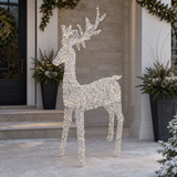 6.5 FT Silver Reindeer 2350LED Micro Warm White