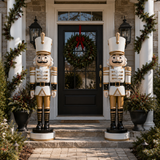 9 FT White & Gold Nutcracker