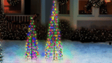6 FT 240 LED Multi Lights Cone Tree Twinkling Effect