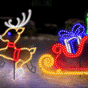 24" 237 LED Prancing Reindeer Pure White Micro Twinkling Effect