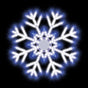 2 FT 504 LED Pure White & Blue Snowflake Twinkling Effect