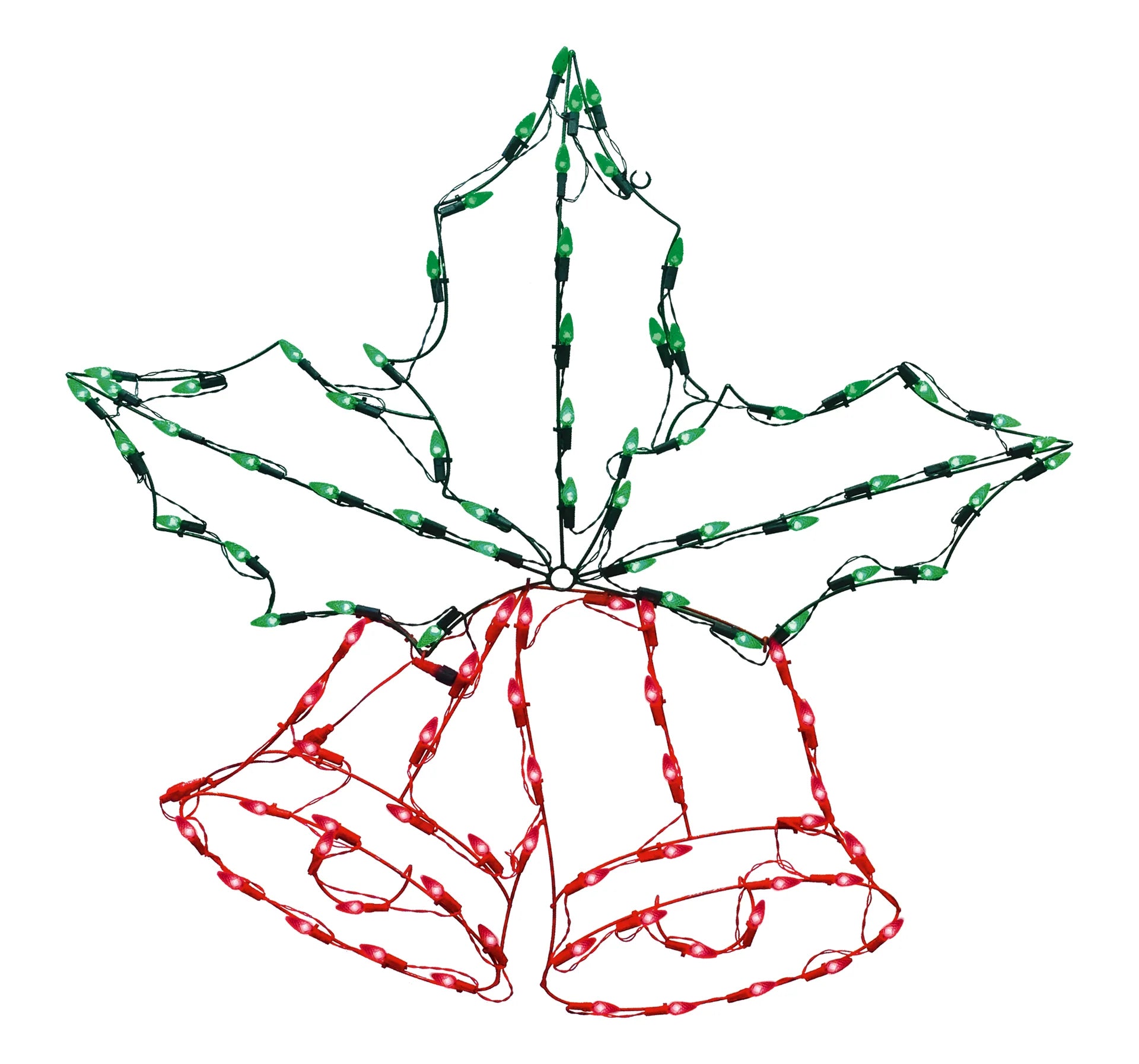 36" 100 LED Holly Berry Bells Twinkling Effect
