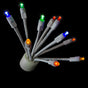 C9 Multi Glitzer With White Base 10 LED Lights