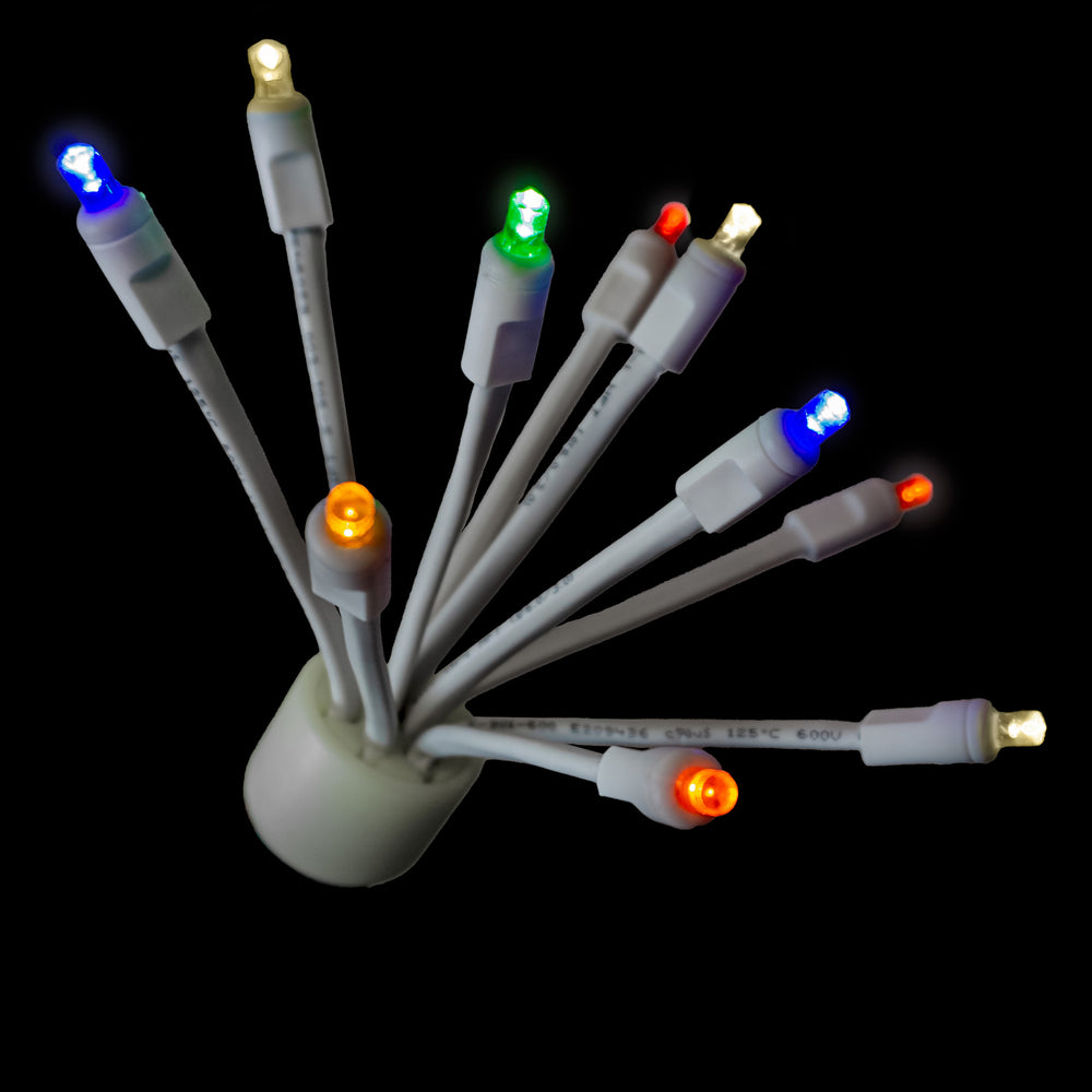 C9 RGBWW Glitzer With White Base 10 LED Lights