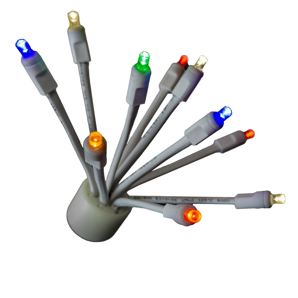 C9 RGBWW Glitzer With White Base 10 LED Lights