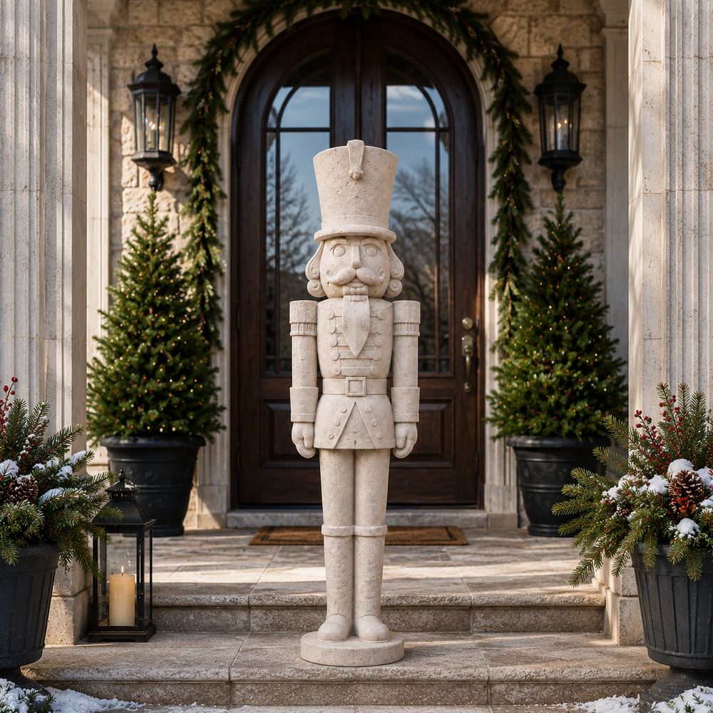 8 FT Antique Stone Nutcracker