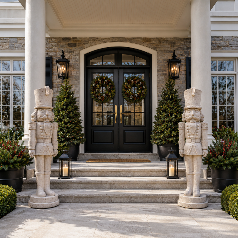 8 FT Antique Stone Nutcracker