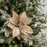 27" Taupe Velvet Sequin Poinsettia Stem