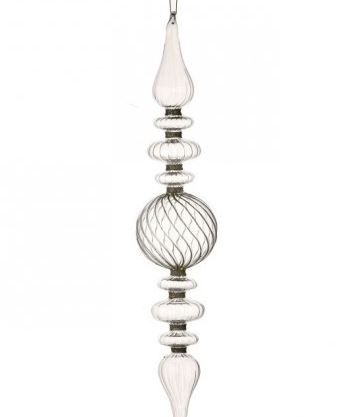 16" Champagne Opulent Glass Finial