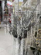 46" White Hanging Icicle Branch