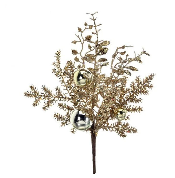 18" Gold Berry Ball Spray