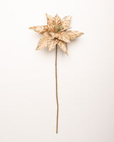 24" Taupe Glitter Poinsettia