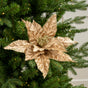 24" Taupe Glitter Poinsettia