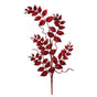 35" Red Mica Fern Glitter Spray