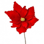36" Red Glitter Edged Poinsettia