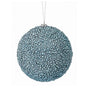 6" Blue Metallic Mini Bead Ball Ornament