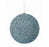 6" Blue Metallic Mini Bead Ball Ornament