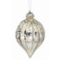 7" Champagne Iced Finial Ornament