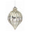 7" Champagne Iced Finial Ornament