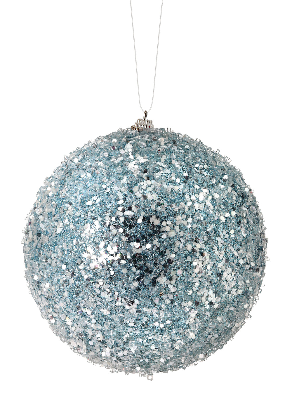 6" Sequin Iced Ball Ornament