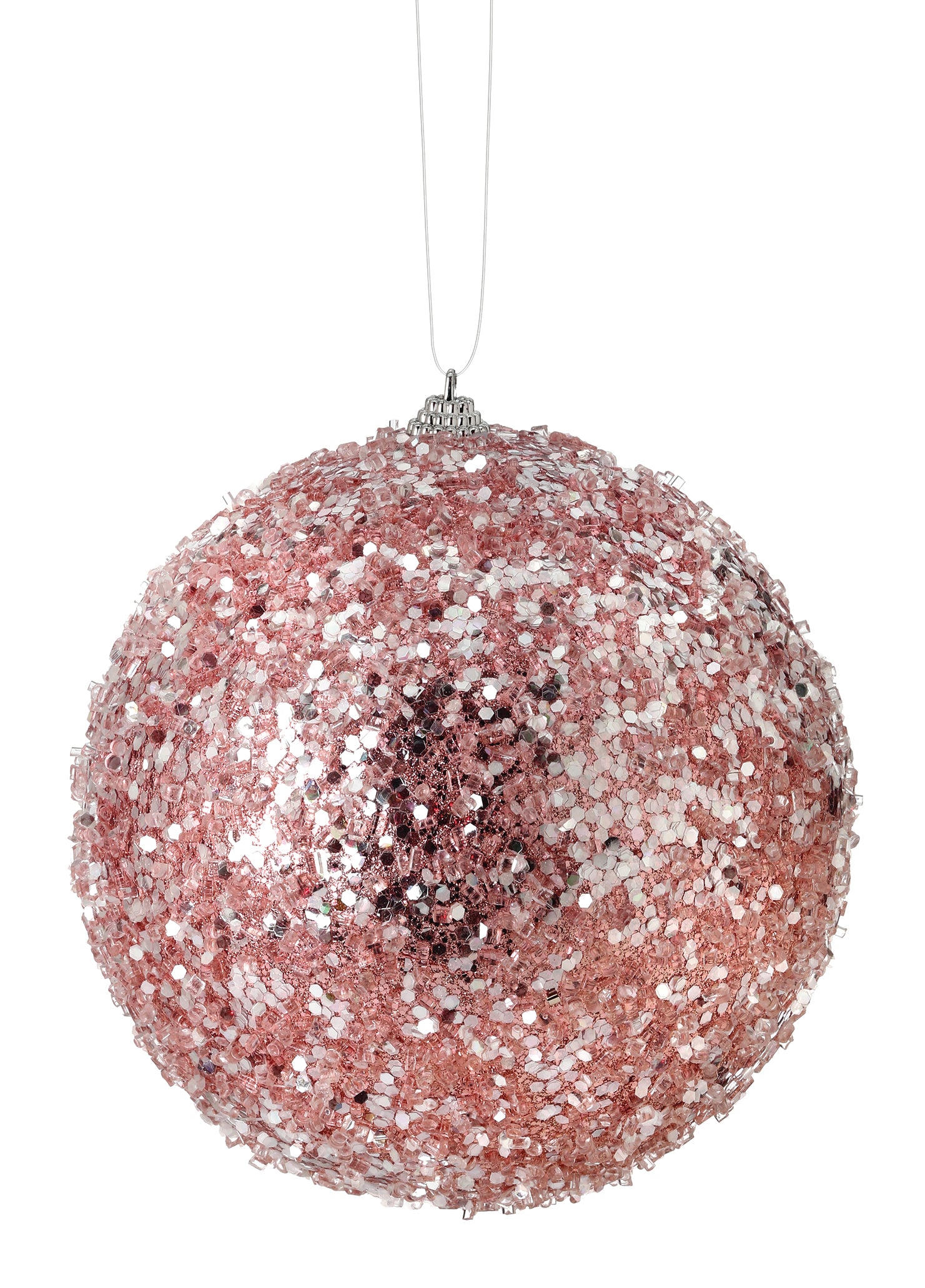 6" Sequin Iced Ball Ornament