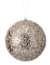 6" Sequin Iced Ball Ornament