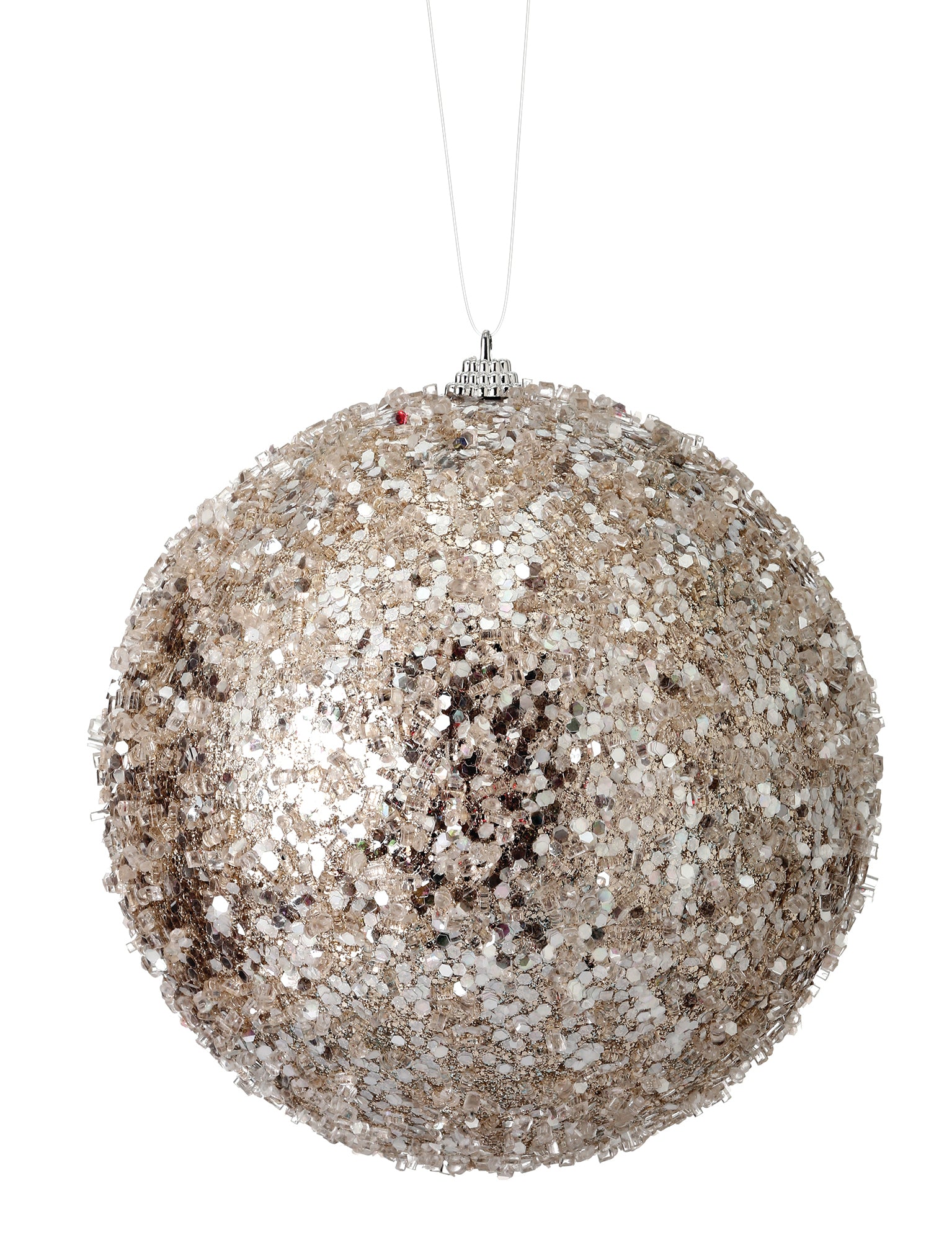 6" Sequin Iced Ball Ornament